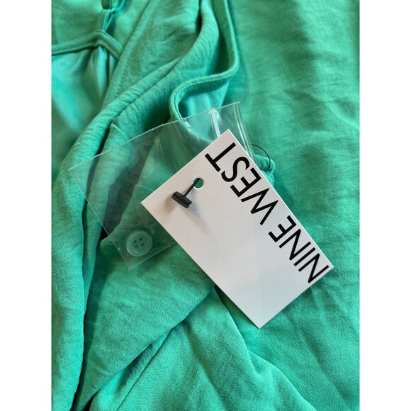 NWT Nine West Wrap Dress Teal Mint Green Midi Spaghetti Straps V-Neck Tie XXL‎ - Picture 6 of 16